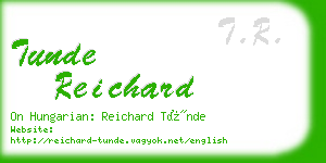 tunde reichard business card